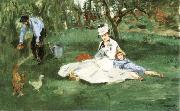 Edouard Manet The Monet Family in the Garden china oil painting reproduction